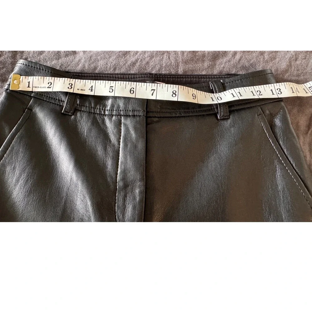 Babaton Command Vegan Leather Black Straight Leg Chic Aritzia